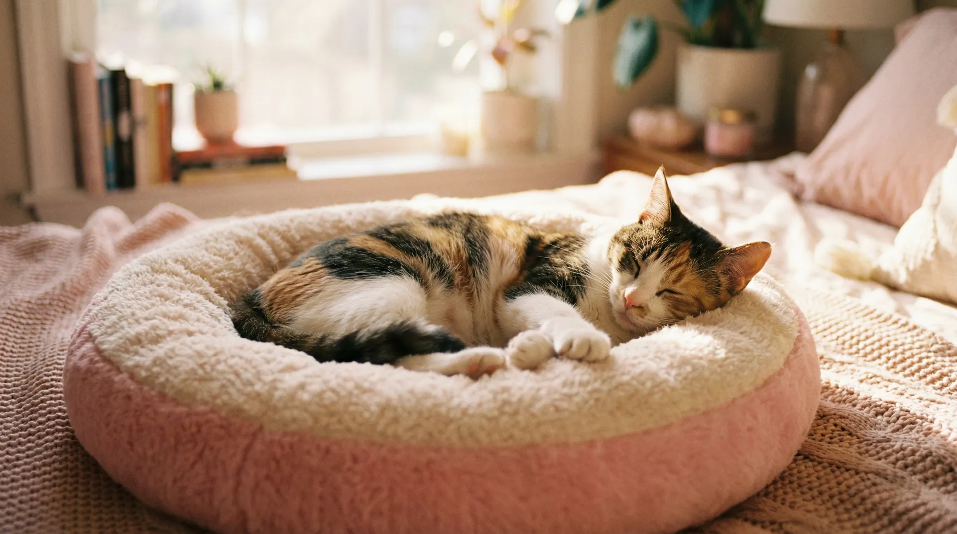 三花猫安静入睡 - 小猫宝库
